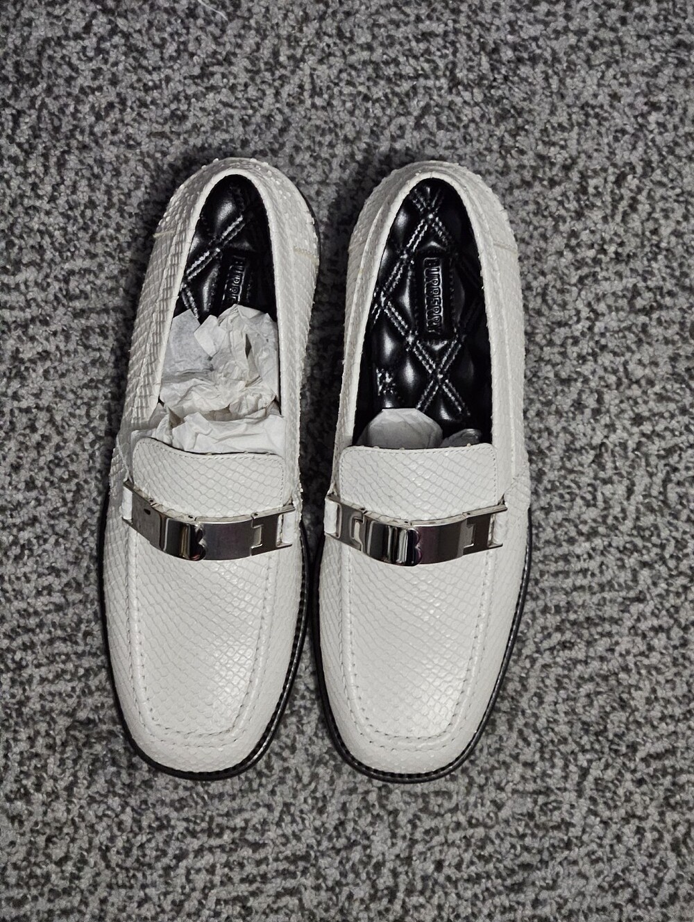 NWT: Burberry Women's White Leather Bit Loafers - 39.5 EU = 9.5 US - Picture 9 of 14